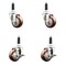 Service Caster 3 Inch 316SS Maroon Poly Swivel 3/4 Inch Expanding Stem Caster Brake SCC, 2PK SS316EX20S314-PPUB-MRN-2-TLB-2-34 - alternate 1